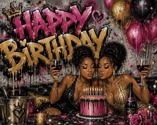 Happy Birthday, graphic design by Coach Gizmo