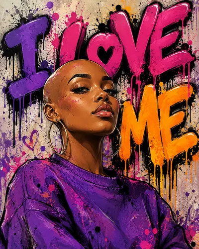I Love Me, graphic design by Coach Gizmo